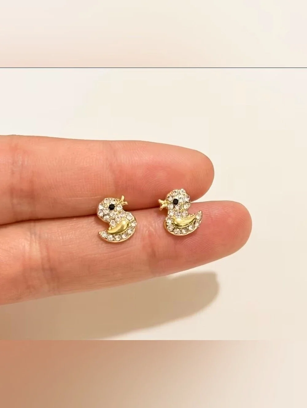$8 Each Or Bundle 5/$20 Gold Baby Duck Stud Earrings